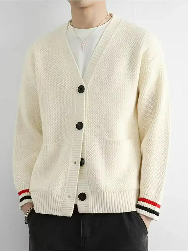 Calibro | Cardigan A Righe Con Scollo V - Image 3