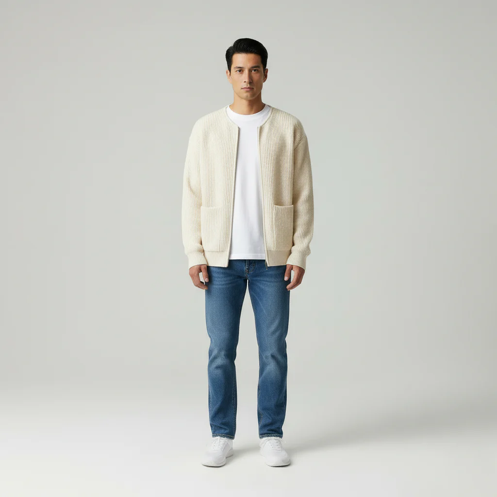 Cavolo | Cardigan con Zip e Collo Alto - Image 5