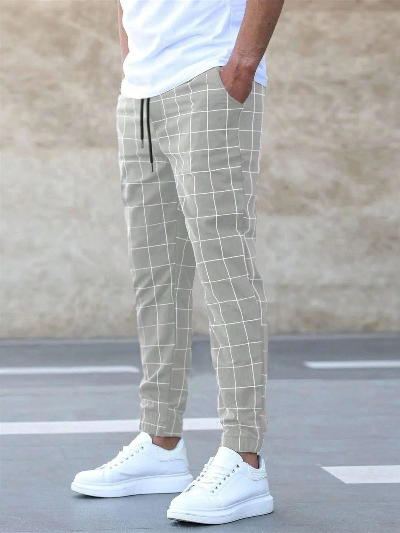 Cortina | Pantaloni Jogger A Quadri - Image 3
