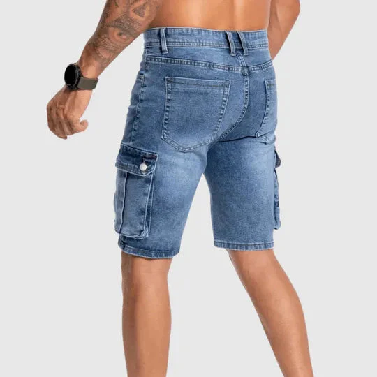 Dino | Pantaloncini Cargo Denim Con Tasche Laterali - Image 6