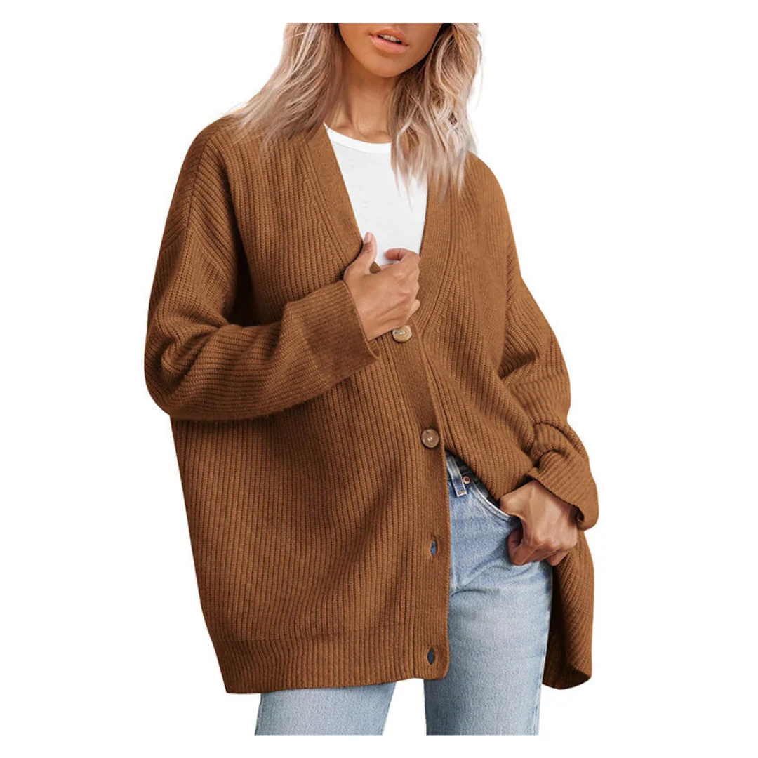 Elara | Cardigan Lungo a Righe con Bottoni - Image 7