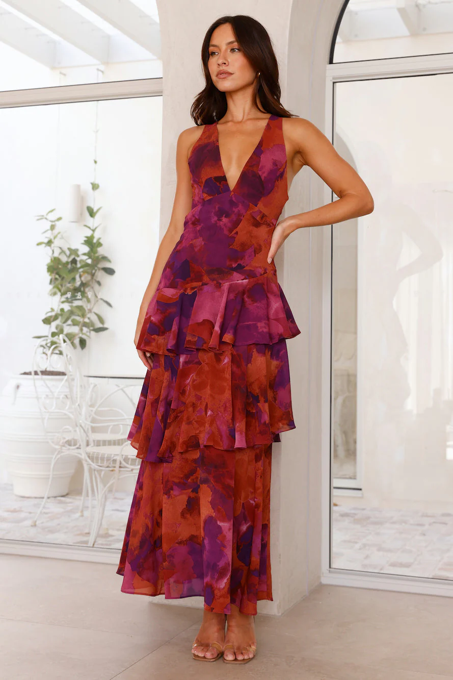 Elda | Abito Lungo Estivo in Chiffon Turchese e Zaffiro - Image 7