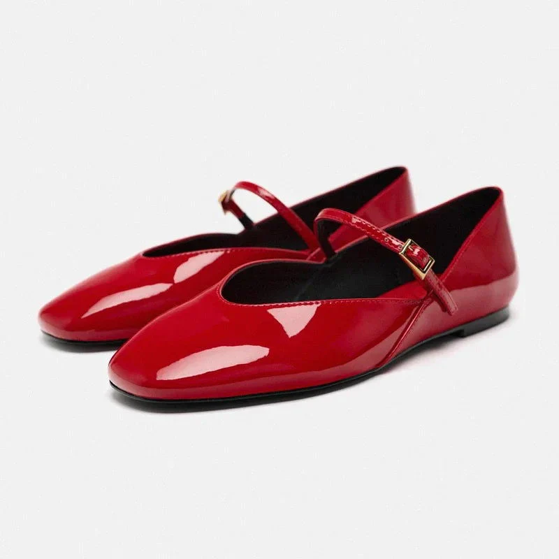 Kara | Ballerine Nere Verniciate Comode - Image 3