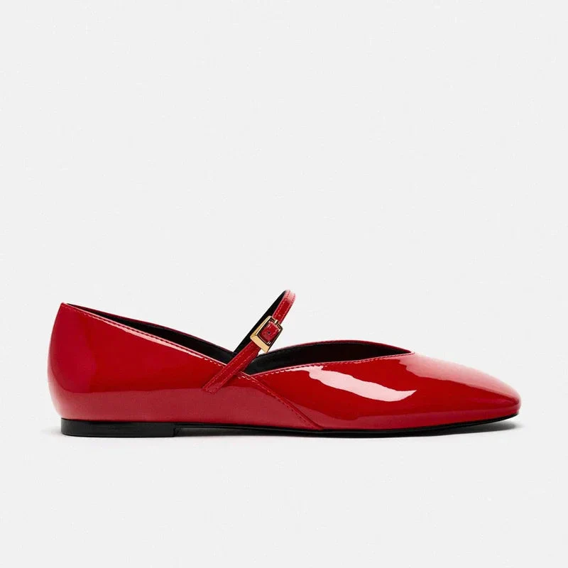 Kara | Ballerine Nere Verniciate Comode - Image 8
