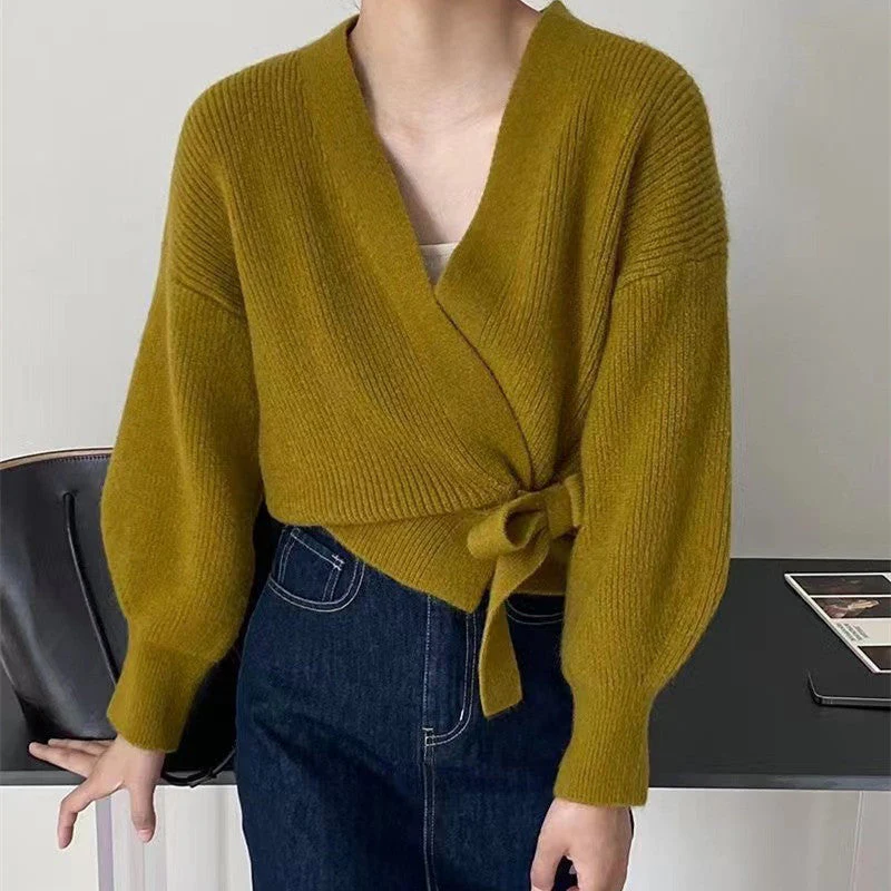 Lima | Cardigan Wrap Maglia con Laccio Avvolgente - Image 7