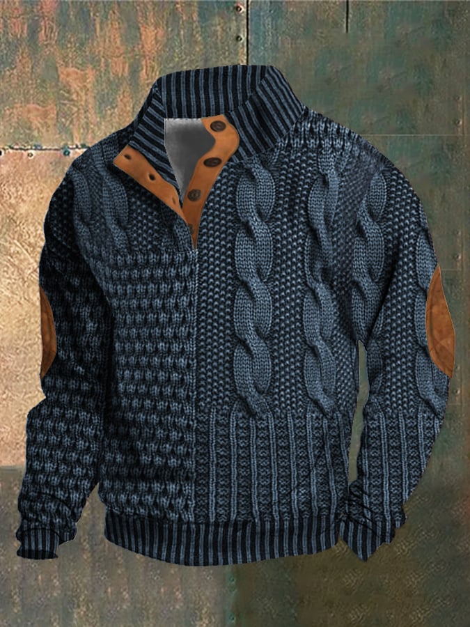 Maglione Casual Con Bottoni Per Uomo | Tervon - Image 12