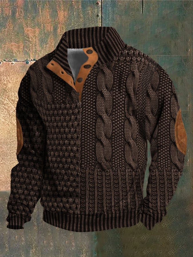 Maglione Casual Con Bottoni Per Uomo | Tervon - Image 6
