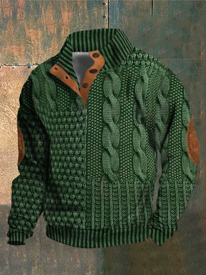 Maglione Casual Con Bottoni Per Uomo | Tervon - Image 8