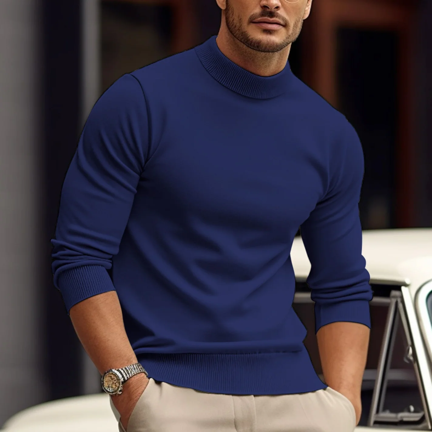 Maglione Casual Minimalista Per Uomo | Kylren - Image 3
