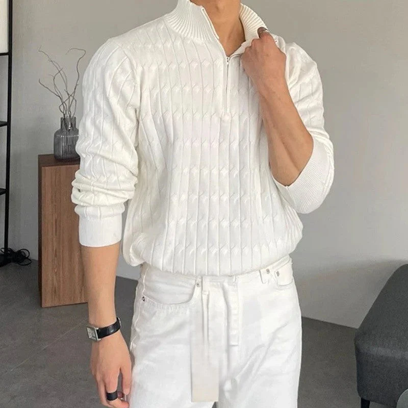 Maglione Jacquard con Zip per Uomini | Trivon - Image 3