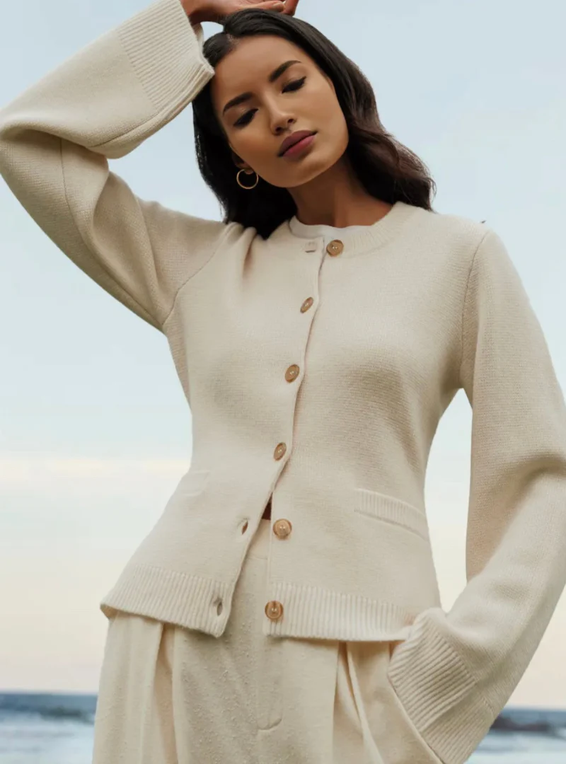 Morbido | Cardigan Con Bottoni Autunnale