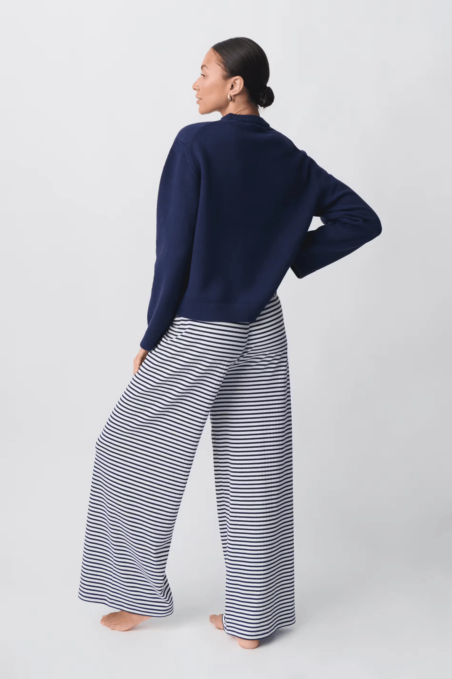 Panta | Pantaloni Coulisse Stampa Righe Orizzontali - Image 6