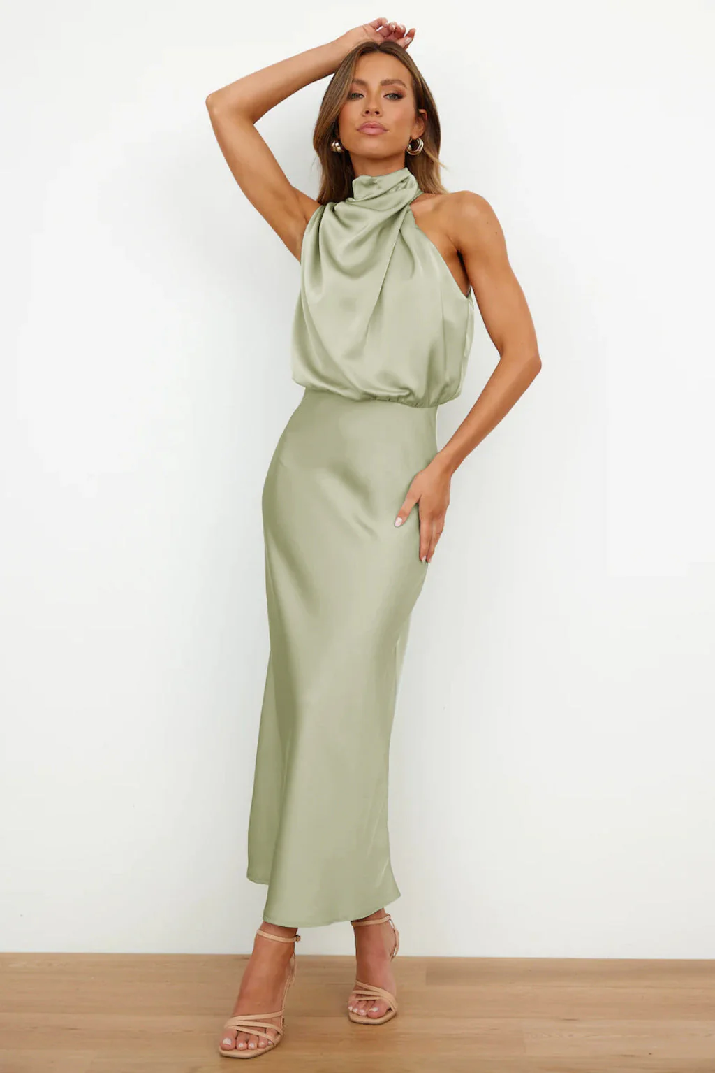 Vestito Lungo in Raso Elegante Per Donna | Veloria - Image 16