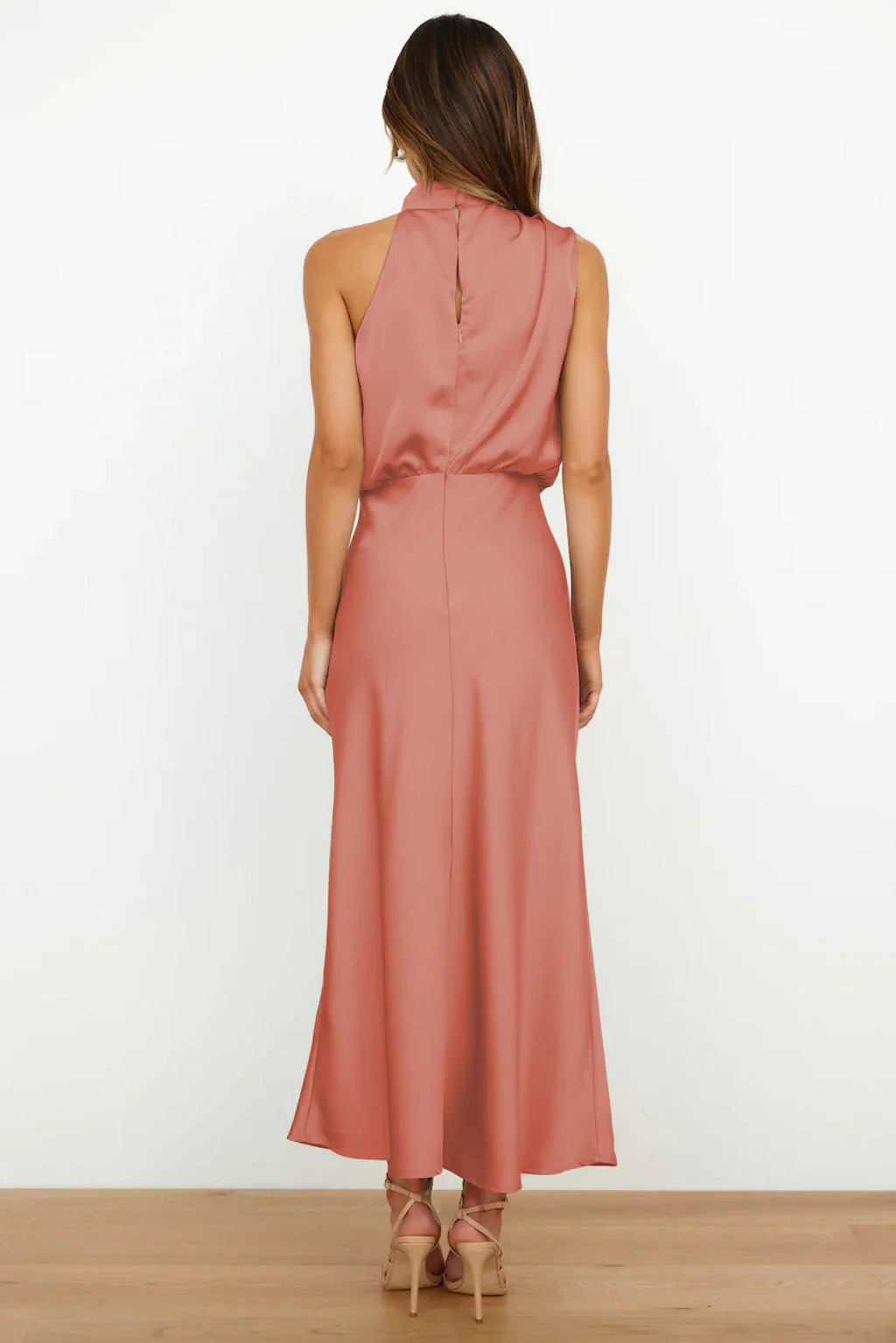 Vestito Lungo in Raso Elegante Per Donna | Veloria - Image 5